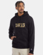 hoodie noir cuivre et or